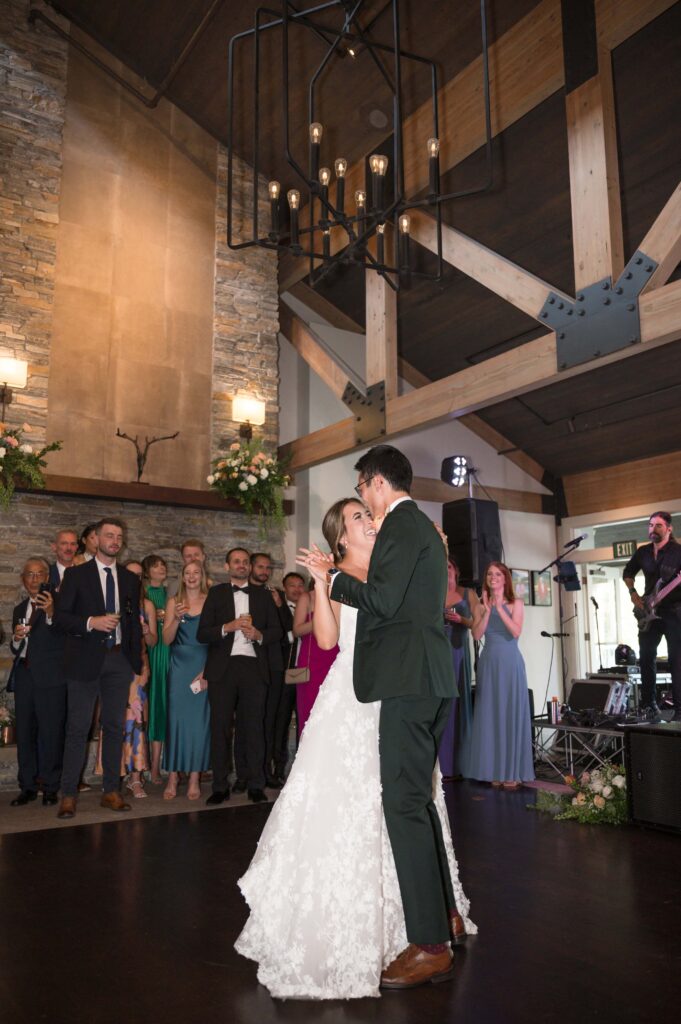 bride and groom first dance