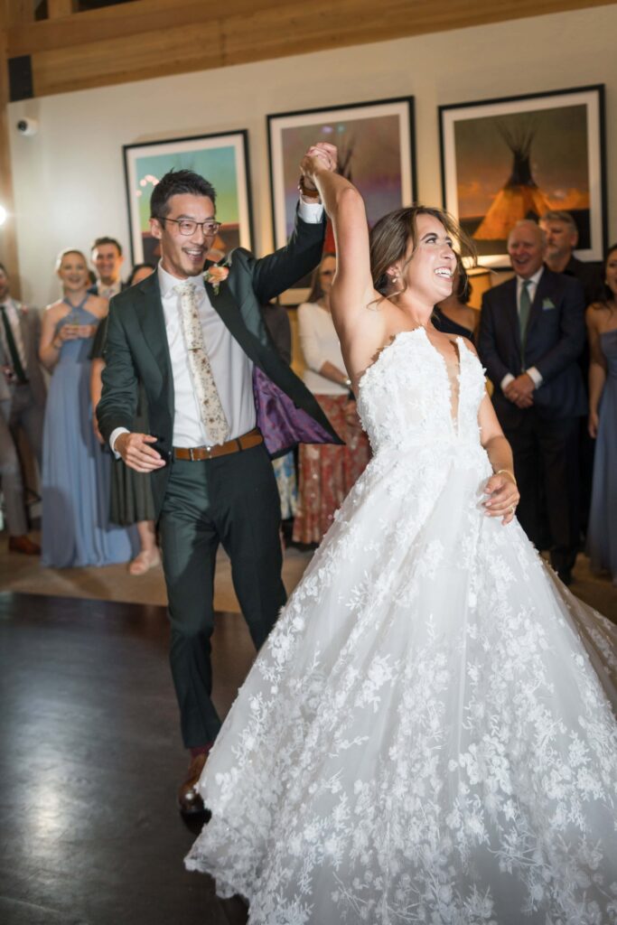 bride and groom first dance