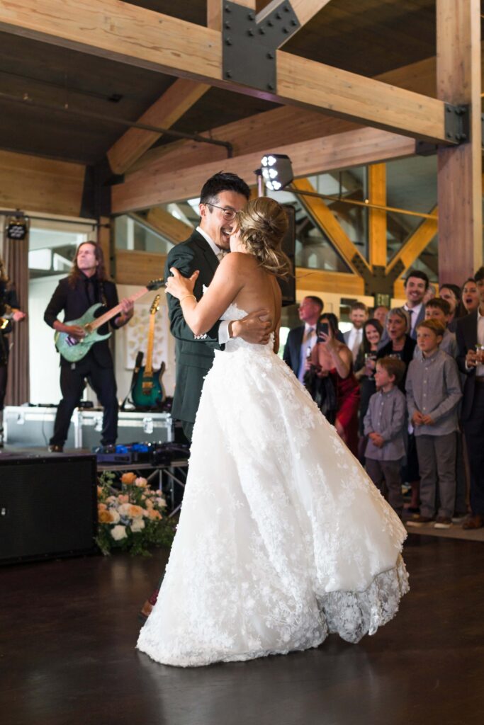 bride and groom first dance