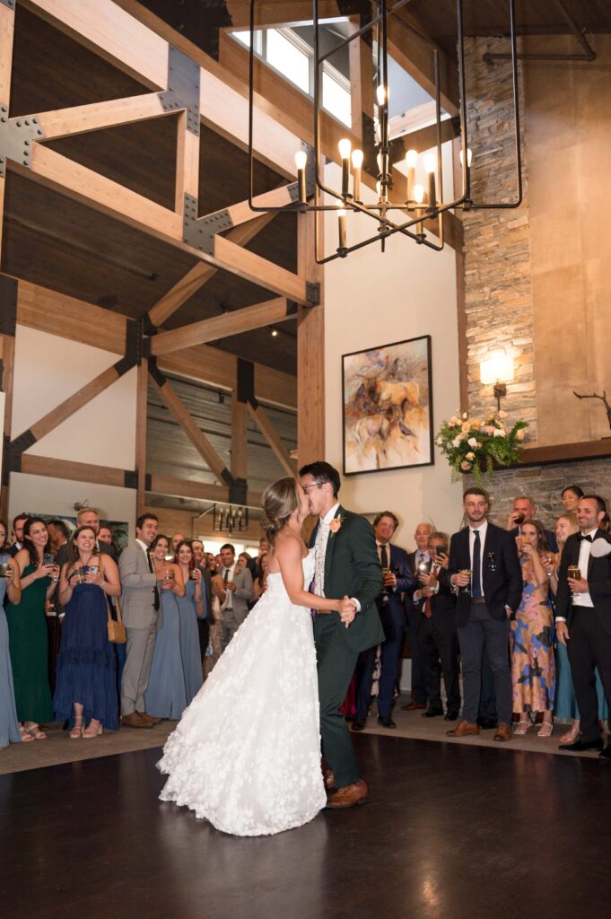 bride and groom first dance