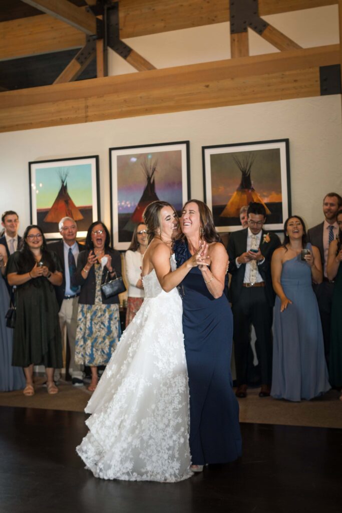 bride and mom first dance