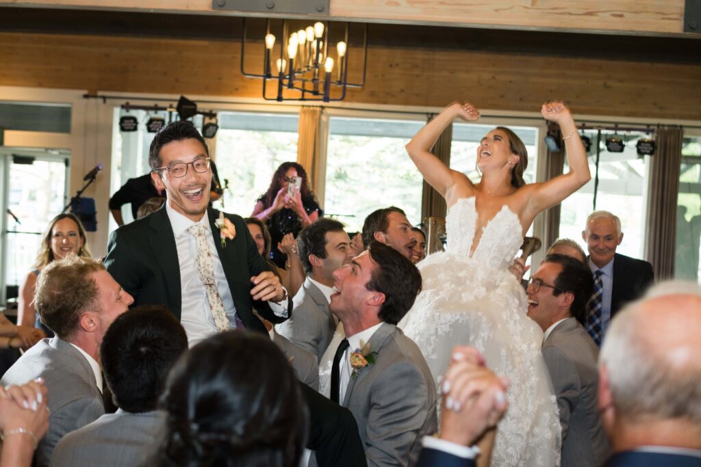 bride and groom dancing to Hora