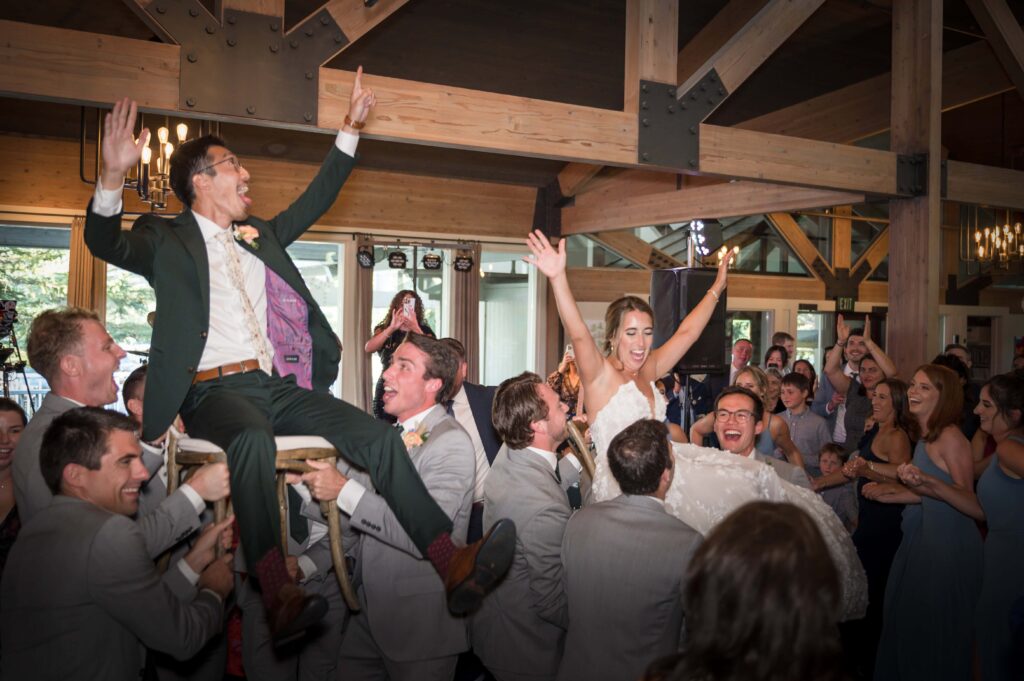 bride and groom dancing to Hora