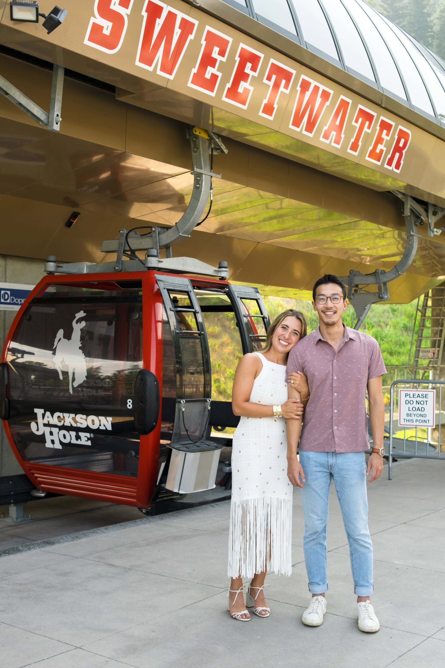 jackson hole mountain resort gondola with couple