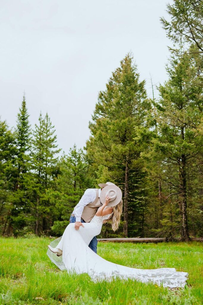 kissing dip grand teton wedding portraits