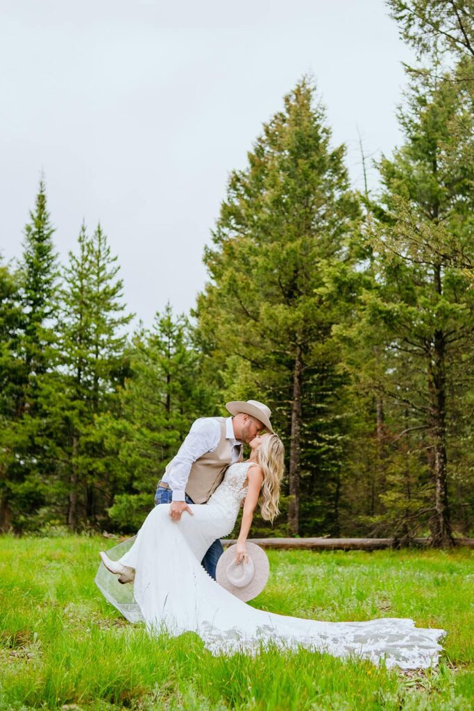 kissing dip grand teton wedding portraits