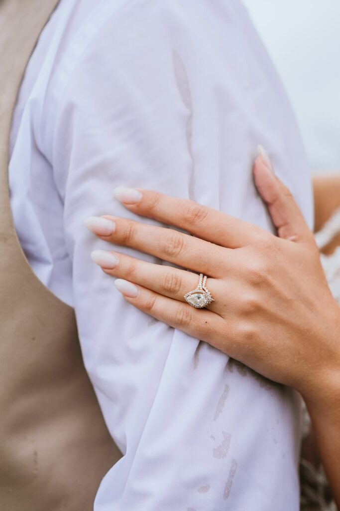 ring on hand grand teton wedding portraits