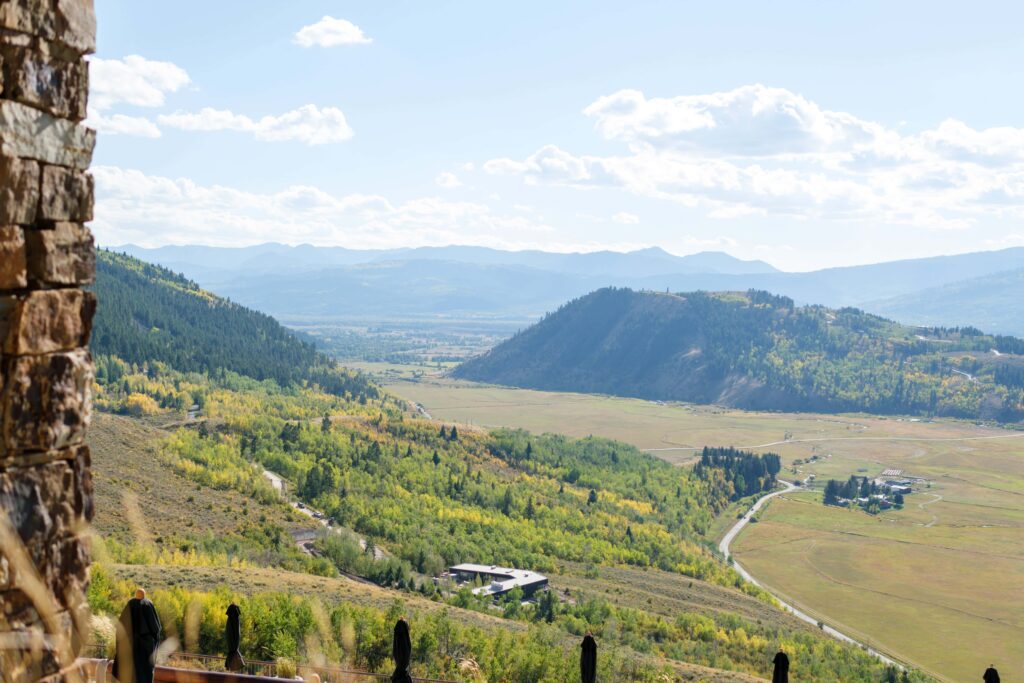 Scenic view at Amangani overlooking Jackson Hole