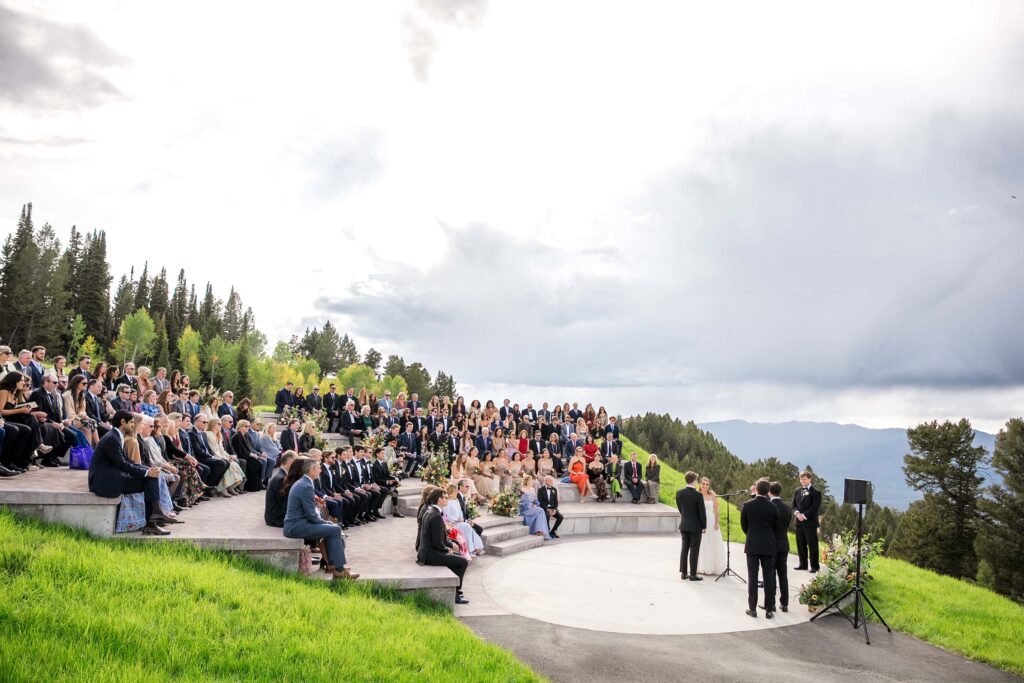 snow king mountain resort wedding ceremony 